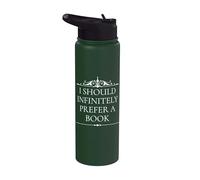 Jane Austen préfère infiniment une citation de livre Stainless Steel Insulated Water Bottle