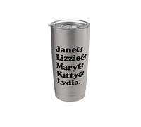 Jane Austen Pride and Prejudice - Bennet Sisters Gobelet isotherme en acier inoxydable double paroi