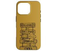 Jane Austen Pride and Prejudice & Mr. Darcy Book Stack Fans Coque pour iPhone 16 Pro