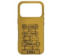 Jane Austen Pride and Prejudice & Mr. Darcy Book Stack Fans Coque pour iPhone 17 Pro
