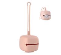 Jané Boîte à Sucette en Silicone, pour 2 Sucettes, Attache Poussette, Sans BPA, Compatible Lave-Vaisselle, Rose