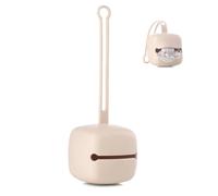 Jané Boîte à Sucette en Silicone Bébé, Capacité 2 Sucettes, Attache Facile, Flexible et Résistante, Sans BPA, Compatible Lave-vaisselle, Beige