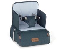 Jané Booster Seat Réhausseur de Chaise Bébé, Chaise Haute de Voyage avec Compartiment, Fixation Sécurisée, Jusqu’à 15 kg, Bleu