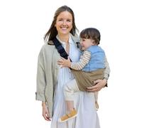 Jané Catch Écharpe de Portage Bébé Hanche, Portage Latéral, Réglable, Ergonomique et Antidérapante, 100% Coton, 9-48 Mois, Beige