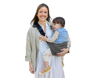 Jané Catch Écharpe de Portage Bébé Hanche, Portage Latéral, Réglable, Ergonomique et Antidérapante, 100% Coton, 9-48 Mois, Gris