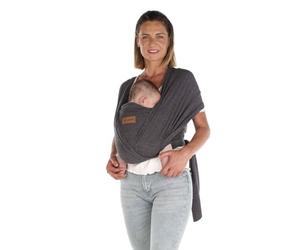 Jané Cocoon Écharpe de Portage Élastique, Dès la Naissance jusqu’à 20 kg, 5 m, Méthode Kangourou, Ergonomique, Respirante, Gris