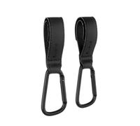 Jané Crochets Universels pour Poussette, Lot de 2, Jusqu’à 5 kg par Crochet, Sangles Réglables Antidérapantes, Noirs