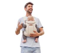 Jané Dual, Porte-Bébé Ergonomique, dès La Naissance et Jusqu’à 15 kg, 3 Positions, Sac à Dos, Transpirant et Rembourré, Beige