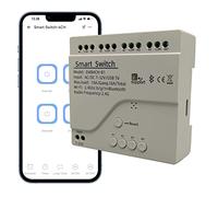 Jane Eyre Commutateur sans fil eWelink 4 canaux avec boîtier, module de commutateur de relais WiFi Télécommande DIY Smart Home Relais Bluetooth AC / DC7-32V pour Alexa Google Home