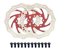 Jane Eyre Disque de Frein pour Freins 6 Trous,140mm Disque de Frein Rotors 2 PCS en Acier Inoxydable Vélo Frein À Disque Center Lock Rotor avec 12 Boulons