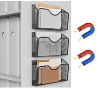 JANE EYRE Lot de 3 porte-documents magnétiques sans perçage pour dossiers, magazines, documents, classeurs magnétiques à suspendre pour classeurs, bureau, tableau blanc