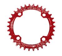 Jane Eyre Plateau de vélo 104mm BCD Rouge 34T étroit Large Plateau Unique étroit Large Plateau pédalier pour Route VTT BMX VTT Couronnes