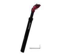 Jane Eyre Tige de Selle de vélo Suspendue à Ressort Aluminium pour vélo électrique/VTT/VTC/vélo de Ville/Optionnel diamètre 27,2mm/30,8mm/31,6 mm/Longueur 350 mm(Rouge 27,2mm)