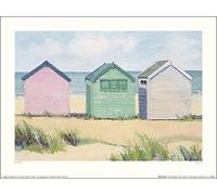 Jane Hewlett (Beach Huts 30 x 40 cm Toile Imprimée