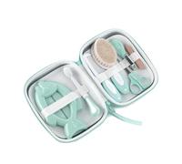Jane Trousse de soin bébé - peigne, brosse (poils naturels), ciseaux, coupe-ongles - Mint