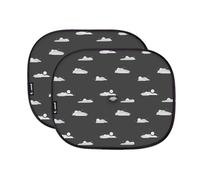 Jané Lot de 2 Pare-soleils de Voiture universels à ventouses, Pliables et réversibles