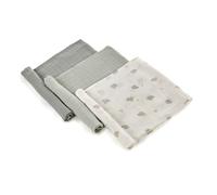 Jané Lot de 3 Langes Bébé 80x80 cm, Coton et Bambou Naturel, Respirants, Multiusage, Hypoallergéniques, Vert