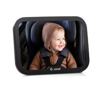 Jané Miroir Bébé Voiture Panoramique, Large Vision, Universel pour Appuie-Tête, Verre Anti-Éclats, Réglable