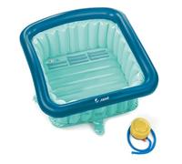 Jane Réducteur de douche bébé gonflable 60x60 cm 70L Ventouses Bouchon de vidange Pompe incluse Bleu