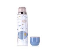 Jané Thermos liquides 50 cl, ouverture large, en acier inoxydable, jusqu'à 10 heures, verre, bleu