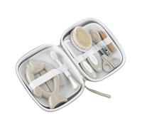 Jane Trousse de soin avec peigne, brosse en poils naturels, ciseaux, coupe-ongles, limes, brosse à dents et thermomètre