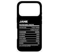 Jane Valeur Nutritive Nom Drôle Coque pour iPhone 17 Pro