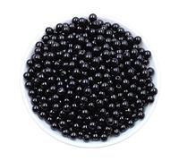 JaneDream - Lot de 100 perles rondes en acrylique pour créer des colliers, bracelets et boucles d'oreilles , Noir , 8 mm