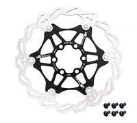 JaneEyre Disque de frein flottant vélo 160 mm / 180 mm / 203 mm, rotor de vélo avec 6 boulons pour VTT BMX (Noir 180 mm)