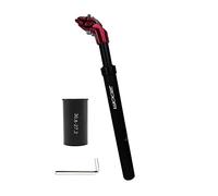 JaneEyre Tige de Selle de vélo Suspendue à Ressort Aluminium pour vélo électrique/VTT/VTC/vélo de Ville/ Optionnel diamètre 27,2mm/30,8mm/31,6 mm/Longueur 350 mm(Rouge 30,8mm)