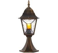 Janel Borne Extérieure, Noir Dore, E27 Max 60w, Ampoule Non Incluse