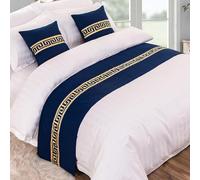 JANEMUA Chemin de lit et écharpes Impression graphique Coureur de lit et coussins assortis, Serviette d'extrémité de lit d'hôtel et d'hôtellerie, couvre-lit intérieur et lit de petit-déjeuner, écharpe