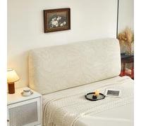 JANEMUA Housse de tête de lit Extensible, Housse de tête de lit en Tissu Jacquard uni, Housse de Dossier pour décoration de Chambre à Coucher, Taille Queen ou King Size