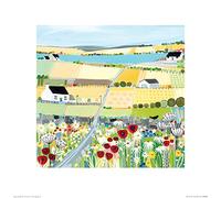Janet Bell (Bright Meadow 40 x 40 cm Toile Imprimée