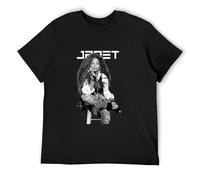 Janet Jackson Incassable Men's T-Shirt Unisex Black Cotton Hip Hop Print Tee Shirts S
