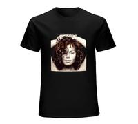 Janet Jackson Janet Men's T-Shirt Unisex Black Cotton Hip Hop Print Tee Shirts S