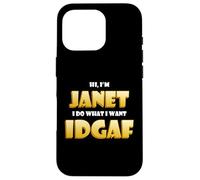 Janet Joke IDGAF Meme Funny Halloween Costume for Janets Coque pour iPhone 16 Pro