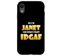 Janet Joke IDGAF Meme Funny Halloween Costume for Janets Coque pour iPhone XR