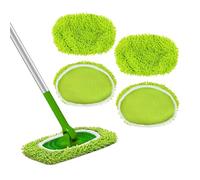 Janety 4 Chiffons Réutilisables Compatibles avec Swiffer Sweeper Mop, lingettes de sol sèches/humides, lingettes en chenille, réutilisable, convient à toutes les serpillières