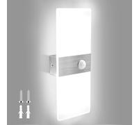 JaneYi Applique Murale Intérieure LED avec Détecteur de Mouvement 12W 6000K | JaneYi Lampe Murale Moderne en Acrylique Blanc Froid pour Escalier Couloir Salon Chambre et Autres Espaces Intérieurs