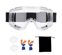 JaneYi Lunettes de Protection Travail Bricolage Antibuée Anti-Poussière Lunettes de Sécurité avec Bouchons d’oreilles Surlunettes de Protection pour Jardinage Laboratoire Atelier Chantier Chimie