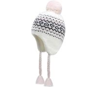JANGANNSA Winter Peruvian Hat Earflap Fleece Lined Pompon Knit Hat Beanie for 3-5T Baby Girls