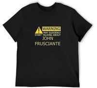 JANGJWEE Dique Destroy Momentwarning May Start Talking About John Frusciante Funny T Shirt Black Manches Courtes(3X-Large)