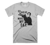 JANGJWEE Dirty Harry Shirt Make My Day Clint Eastwood Tshirt Funny Tshirt Vintage Movie Shirts Manches Courtes(Small)