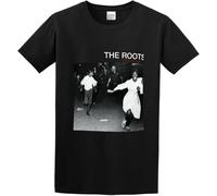 JANGJWEE Men's Casual Shirt The Roots Things Fall Apart Album Cover Classic Style Black Manches Courtes(Large)
