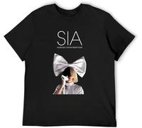 JANGJWEE Men's Cotton Shirt Sia Furler Tour 2016 Sister This is Acting Hand Wash Recommended Black Manches Courtes(Large)