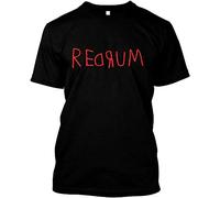 JANGJWEE of Redrum T Shirt - The Shining, Horror Film, Stanley Kubrick, Jack Nicholson Black T-Shirts à Manches Courtes(Large)