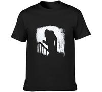 JANGJWEE Round Neck T-Shirt Nosferatu Horror Cult B-Movie Vampire Shadow Classic Style Manches Courtes(Large)