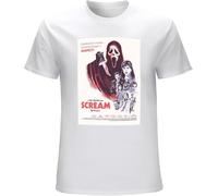 JANGJWEE Scream Poster T-Shirt Retro Film Comedy Movie 80'S Horror XS Manches Courtes(XX-Large)