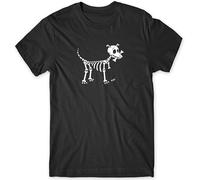 JANGJWEE Skeleton Dog & Bone Halloween Mens Funny T-Shirt Manches Courtes(XX-Large)