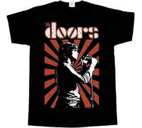 JANGJWEE The Doors Jim Morrison James Douglas Short-Long Sleeve New Black T-Shirt Black Manches Courtes(XX-Large)